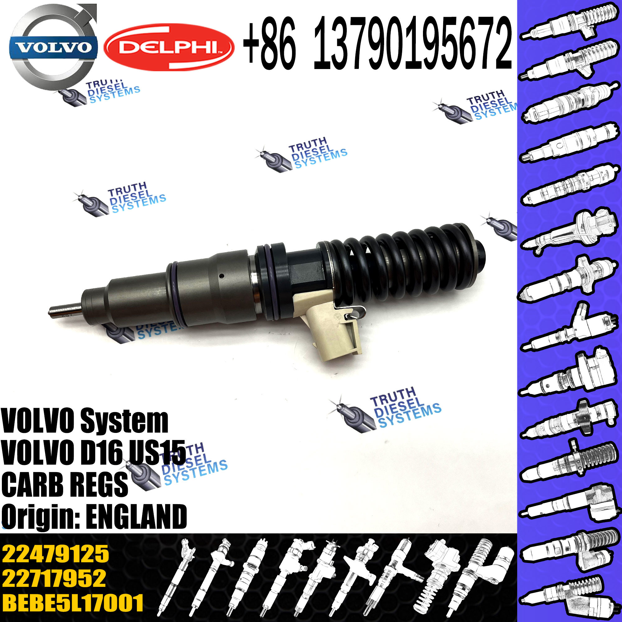 22479125 Diesel Fuel Injector For Diesel Engine BEBE5L17101 MD16 US15