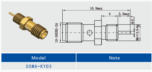 Copper Alloy Gold Plated SSMA Female / Jack RF Coaxial / Coax Microstrip Connector Frequency Up To 18GHz with Bulkhead Mount