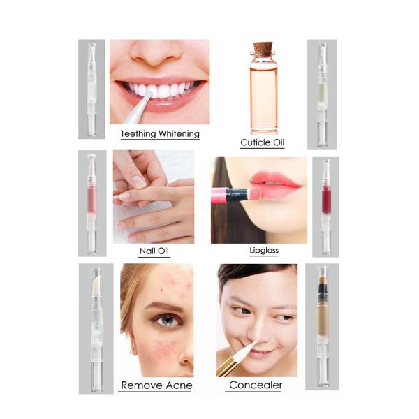 2ml 2.5ml 4ml 6ml Plastic Empty Custom Logo Nail Cuticle Oil Packaging Twist Pen With Brush Applicator