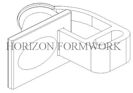 Powder Coated Concrete Forming Accessories , Tie Yoke Locking Corner Formwork