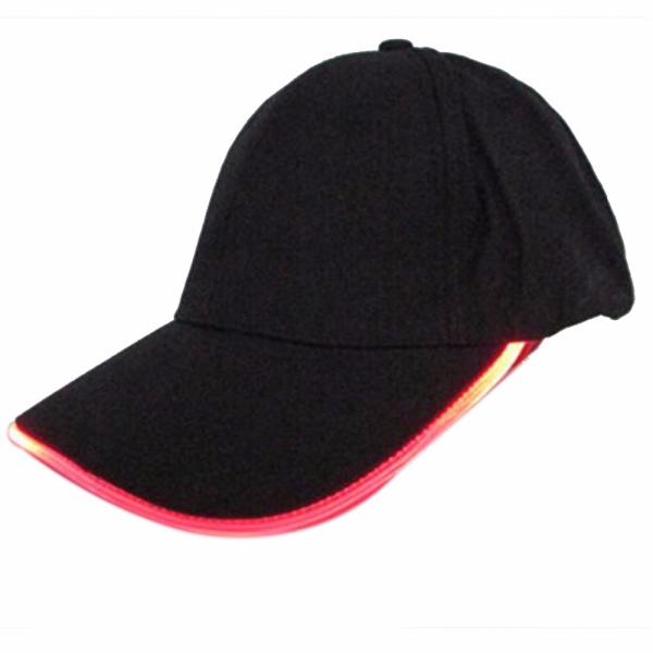 Pure Cotton Six Panel Baseball Caps With Led Lights Built In Flat Or Curved