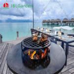 D800mm Portable Corten Steel Steel BBQ Grill Outdoor Weather Resistant