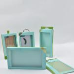 Clear Pet Window Paper Box Cell Phone Case Retail Packaging With Gold Plated