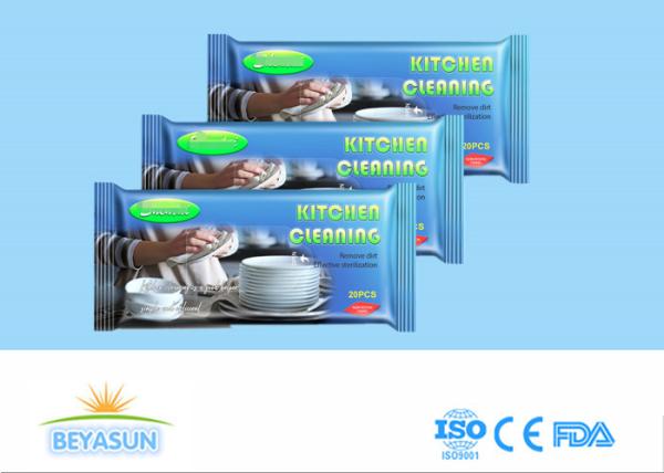 Nonwoven Lampblack Stove Kitchen Cleaning Wet Wipes Disposable Household 80