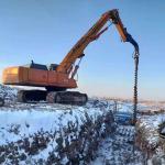 APIE Mini Excavator Earth Auger Construction Machinery Attachments Parts