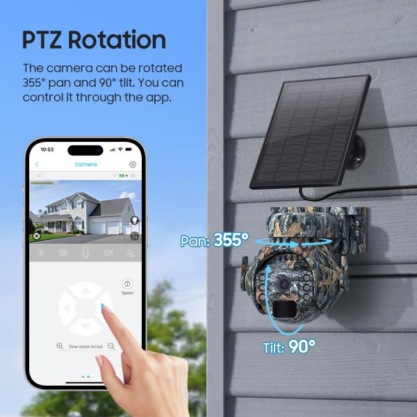 IP65 Mini Surveillance 4G Cellular Solar Camera With 5200mAh Battery