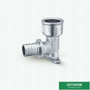Wholesale Wall Plated Female Elbow Brass Compression Fittings Slide PEX pipe Fittings PN20 from china suppliers