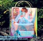 neon laser shopping beach bag tote bag, Summer PVC Beach Handbag Neon Colored