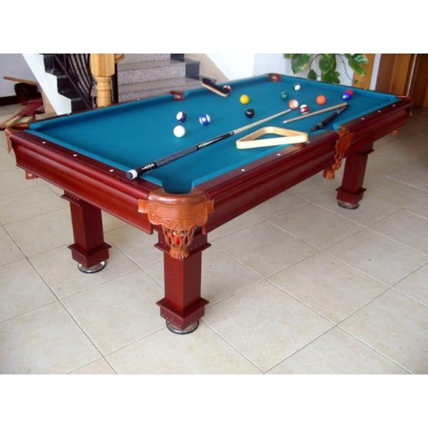 8 Feet Deluxe Pool Table Wool Blend Cloth Billiard Table Leather Pockets