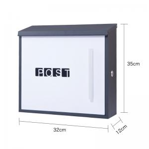 Wholesale Wall Mount Lockable Mailbox Modern Outdoor Galvanized Metal Parcel Box Packages Drop Slot Secure Lock from china suppliers