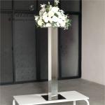 ZT-564S Wholesale hot sale tall silver mirror pillar flower stands for wedding