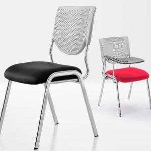 Wholesale Customized Ergonomic Office Chair With Writing Board Plastic Mesh Back / Stacking Training Chair from china suppliers