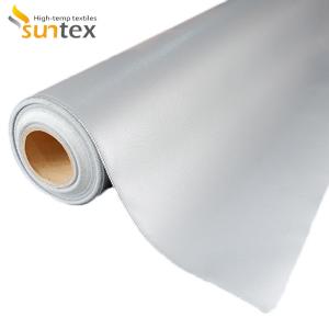 Wholesale 32 Oz Grey Silicone Rubber Coated Glass Fiber Fabric For Heat Shield And Fire Retardant from china suppliers