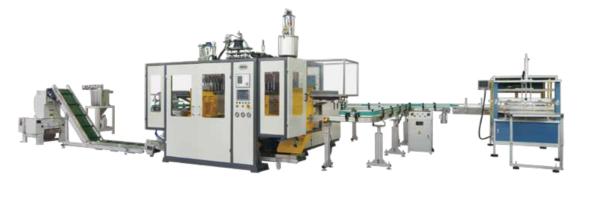 Continous Die Head Plastic Blow Moulding Machine Double Station Pearly Lustre