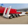 Buy cheap Flatbed 3 Axle 60 Tons Low Bed Semi Trailer With ABS Brake System from wholesalers