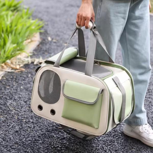 Portable Pet Carrier Bag Canvas Cat Shoulder Bag Carrier Outdoor