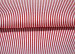 Soft Touch Cotton Yarn Dyed Fabric , Smooth Red And White Striped Material