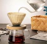Heat Resistant Glass Coffee Dripper Cup Sustainable for Travel Office or Cafe
