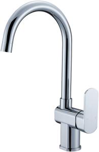 Wholesale Deck Mounted Kitchen Sink Water Faucet with Single Lever , Brass Chrome Plated Mixer Taps from china suppliers