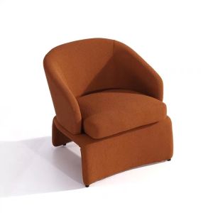 Woolen Cloth Arm Chairs , Graceful Contemporary Velvet Armchair