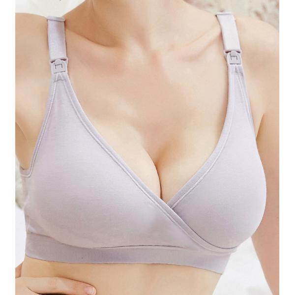cotton breathable fork buckle no steel ring bra feeding breast crossover sexy nursing bras for women