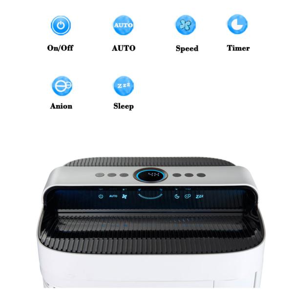 Homefish 2023 Household Air Purifier Luftreiniger Cadr 800M3/H Photocatalyst Hepa Filter Wifi App Uv Large Room office