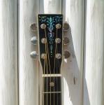 Navy Blue Solid Solid East Indian Rosewood Back Side OM Acoustic Guitar 000-14
