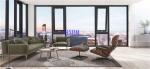 Timber Look 12A 24mm dual Glass Aluminum Wood Windows Reflective