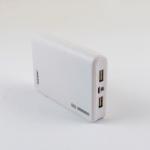 5000MAH Plastic Mobile Power Bank Customized LOGO With Cable