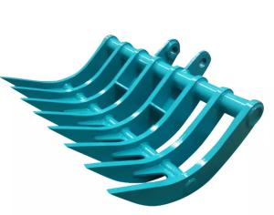 Wholesale Black NM400 Digger Rake Bucket Excavator Rake For Land Clearing from china suppliers