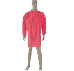 Red Color Disposable Laboratory Coats Short Sleeve With Good Tensile Strength