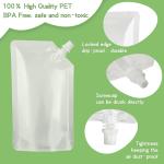 Custom Printed Logo Drink Spout Pouch Plastic Foldable Food Grade Stand Up
