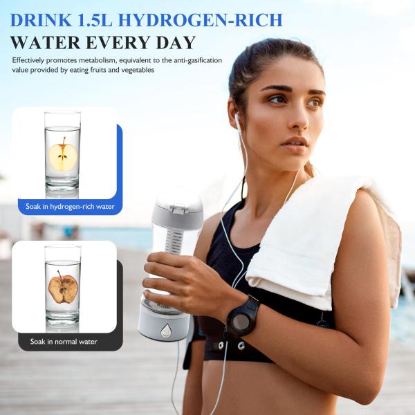 Power W 0 Hydrogen Water Generator Cup for 3min Quick Electrolysis and Healthy Drinking