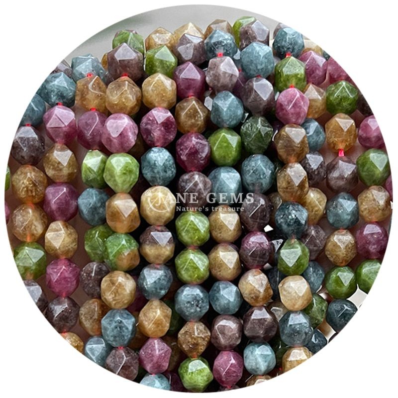 Genuine Faceted Gemstone Loose Beads High Durability for Jewelry Making