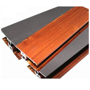 Wholesale Customize Wood Finish Aluminium Profiles Clear Texture ISO14001 2004 from china suppliers
