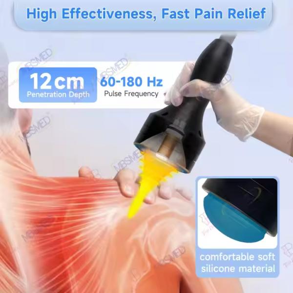 Focus Shock Wave Deep Tissue Regenerator 120mm Vet ESWT Focused Shockwave Physical Therapy Machine for Tendon Repair