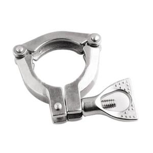Wholesale High Safety Sanitary Tri Clamp Fittings Three Pieces Detachable Clamps With Triple Leak Proof from china suppliers