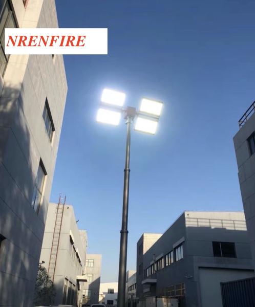 9m vertical pneumatic telescopic mast lighting tower 1200W LED flood lights/