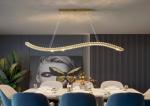 Restaurant lamp wavy crystal chandelier light luxury creative simple kitchen