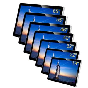 Wholesale Full Size Digital Wall Display , Wall Mount LCD Display Long Hour Advertising Playing from china suppliers
