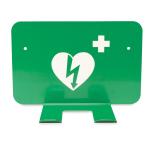 Green Metal Defibrillator Wall Bracket 190x125x95mm With 2 Installation Holes