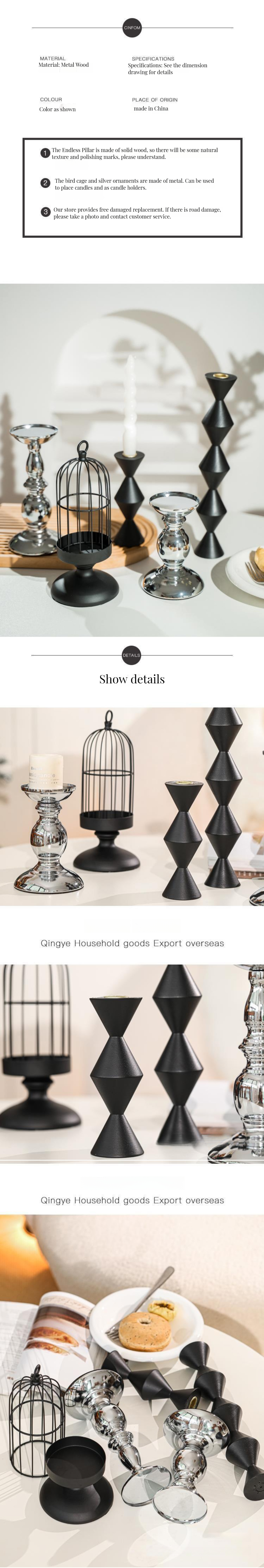 Customized Color Acceptable Modern Metal Candelabra for Wedding Event Party Birthday
