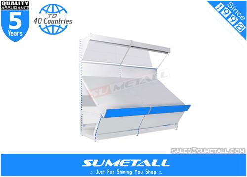 Convenience Store Metal Supermarket Shop Display Shelf For Vegetable Fruits