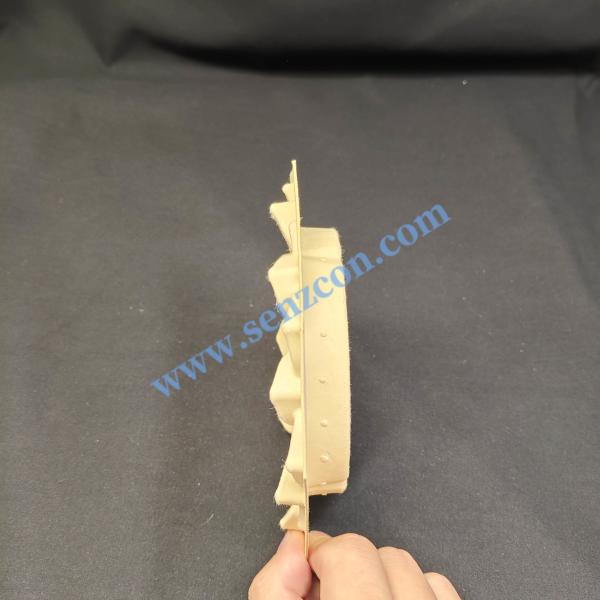 Factory direct supply of yellow pulp-molded lotus-shaped packaging bases, used for jewelry and food. Environmentally friendly, degradable, scratch