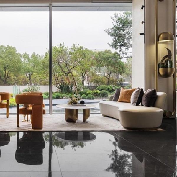 Modern Luxury Hotel Lobby Furniture Office Reception 1 2 3 Sofas Coffee Table Set