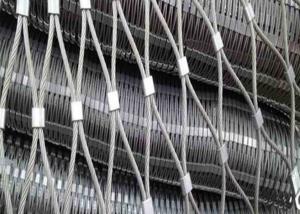 Wholesale 0.2m To 3.0m Decorative Metal Mesh , X Type Stainless Steel Wire Rope Mesh from china suppliers