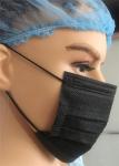 Black Surgical Disposable Face Mask Chemical Protective For Laboratory Pharmacy