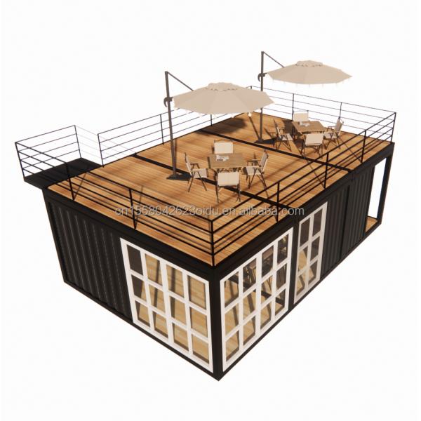 Customized Color Container Bar Coffee Shop with Chinese Design Style and 20 Foot Prefabricated Container