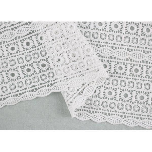 Embroidered Guipure Water Soluble Lace Cotton Chemical Lace Fabric For Clothing