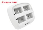 RYDBATT 4 Slot 6F22 Li Ion Battery Charger / Li Ion LED Smart 9v Lithium Ion